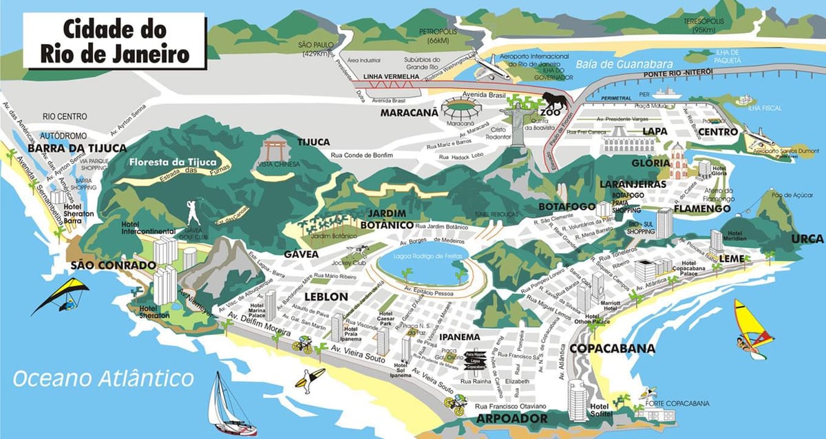 ريو الجذب خريطة
